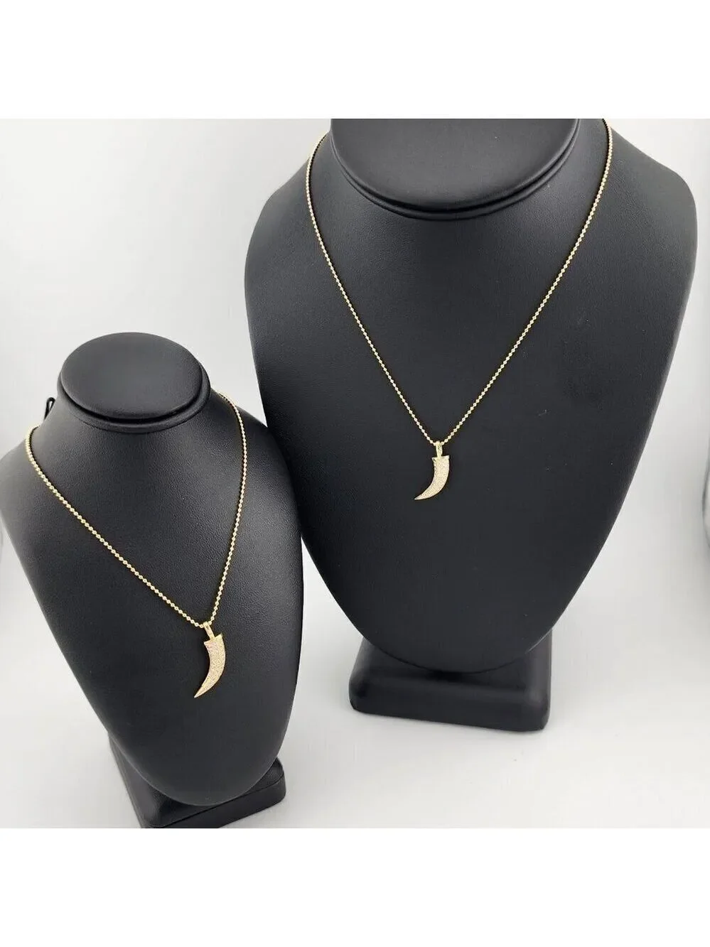Brand New Brazilian 18k Gold Filled Design of Coyote tooth Beaded Necklace